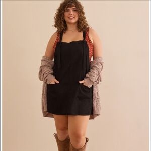 Arula Black Corduroy Dress